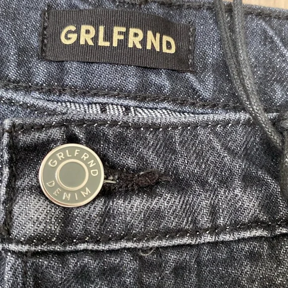 GRLFRND The Jade Low Rise Relaxed Flare premium cotton denim jeans